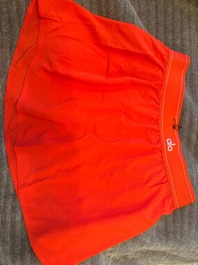 ALO Yoga Bright Red Athletic Skirt + Tank